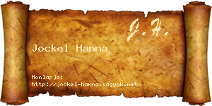 Jockel Hanna névjegykártya